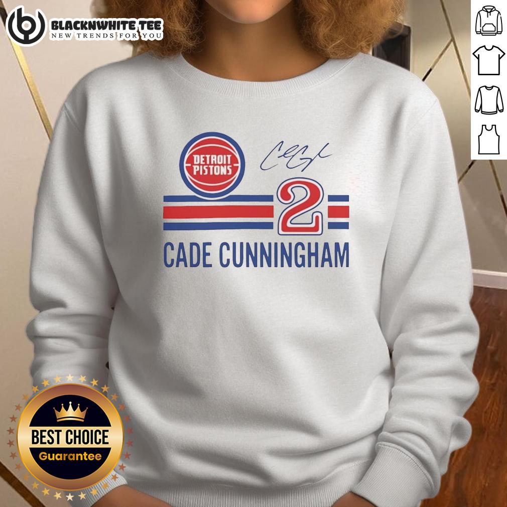Top Cade Cunningham Detroit Pistons Signature Name And Number T-Shirt - Image 5