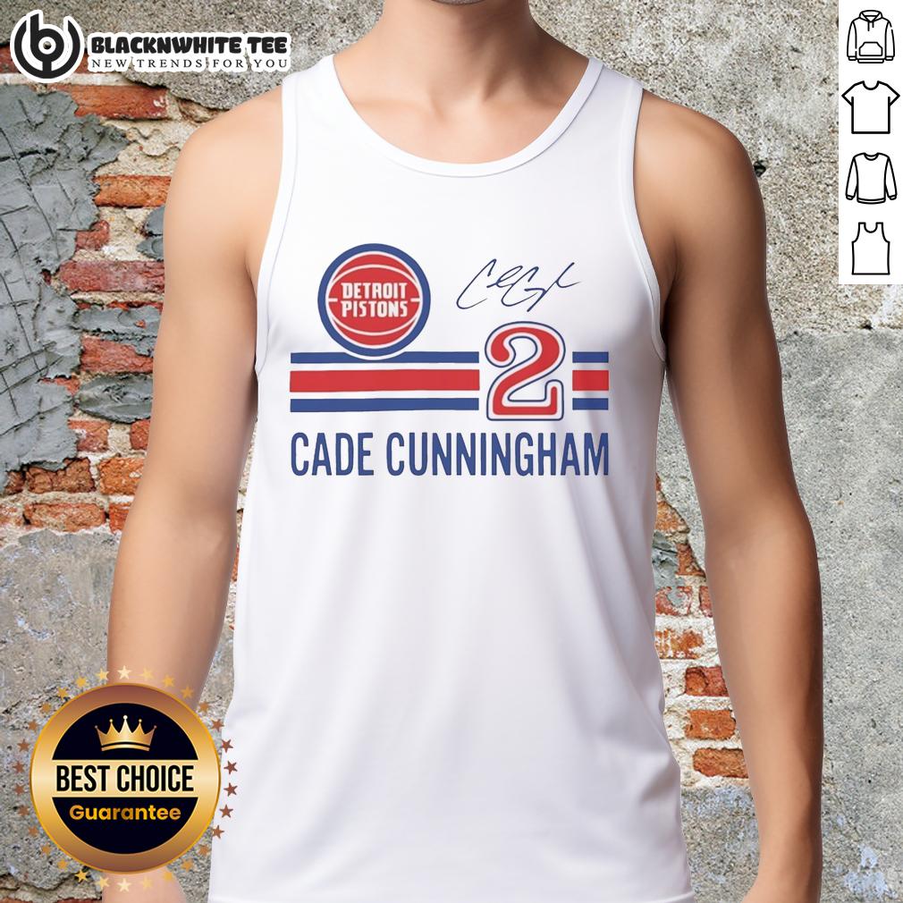 Top Cade Cunningham Detroit Pistons Signature Name And Number T-Shirt - Image 4
