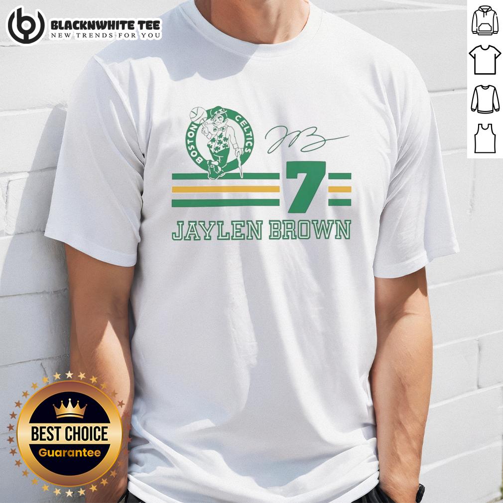 Top Jaylen Brown Boston Celtics Signature Name And Number T-Shirt