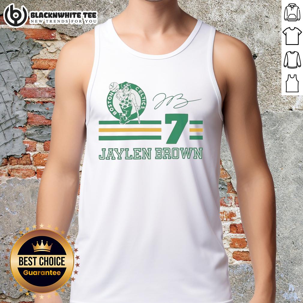 Top Jaylen Brown Boston Celtics Signature Name And Number T-Shirt - Image 4