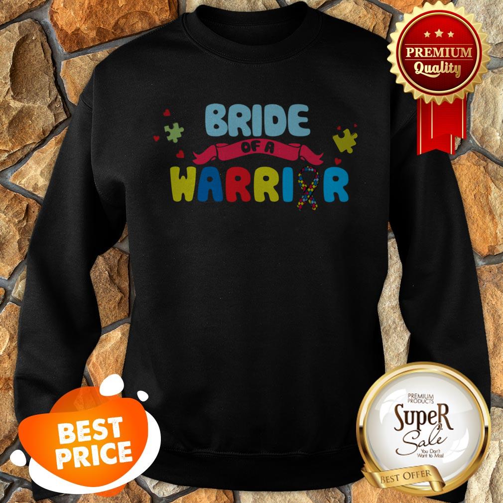 Nice Bride Of A Warrior Autism Awareness Shirts - Image 3