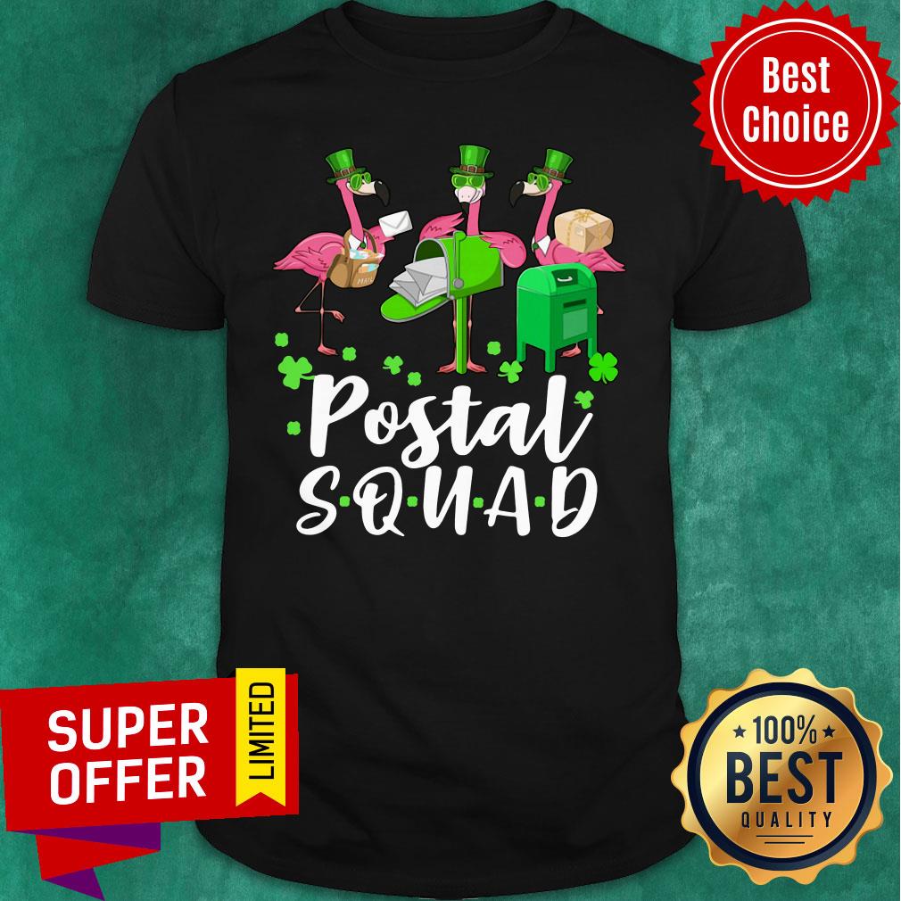 Top Flamingo St. Patrick'S Day Postal Squad Shirt