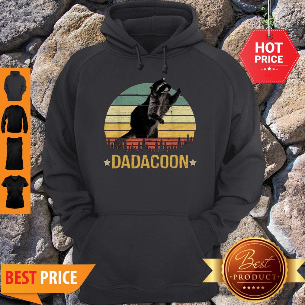 Beautiful Dadacoon Raccoon Fathers Day 2020 Sunset Shirt - Image 2