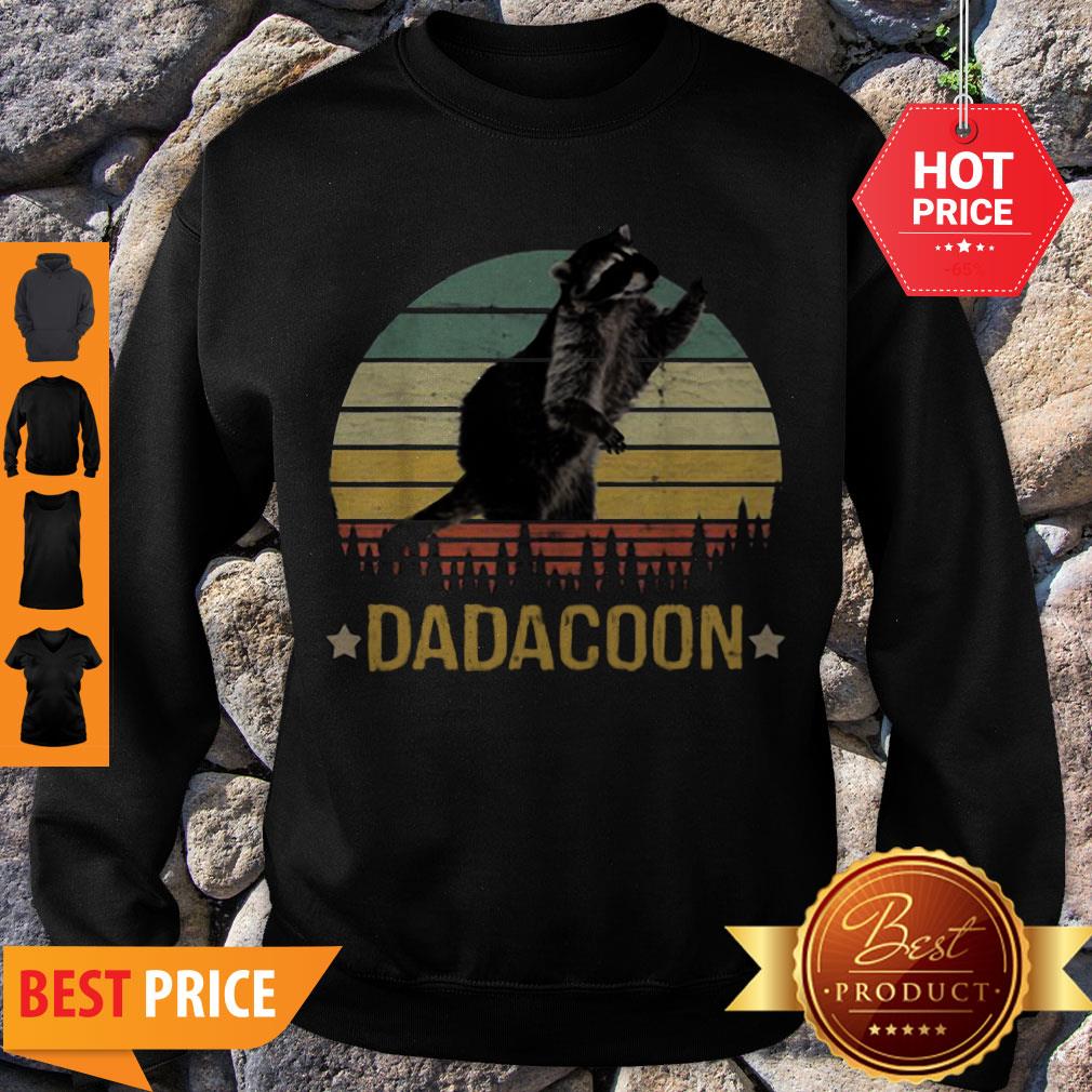 Beautiful Dadacoon Raccoon Fathers Day 2020 Sunset Shirt - Image 3