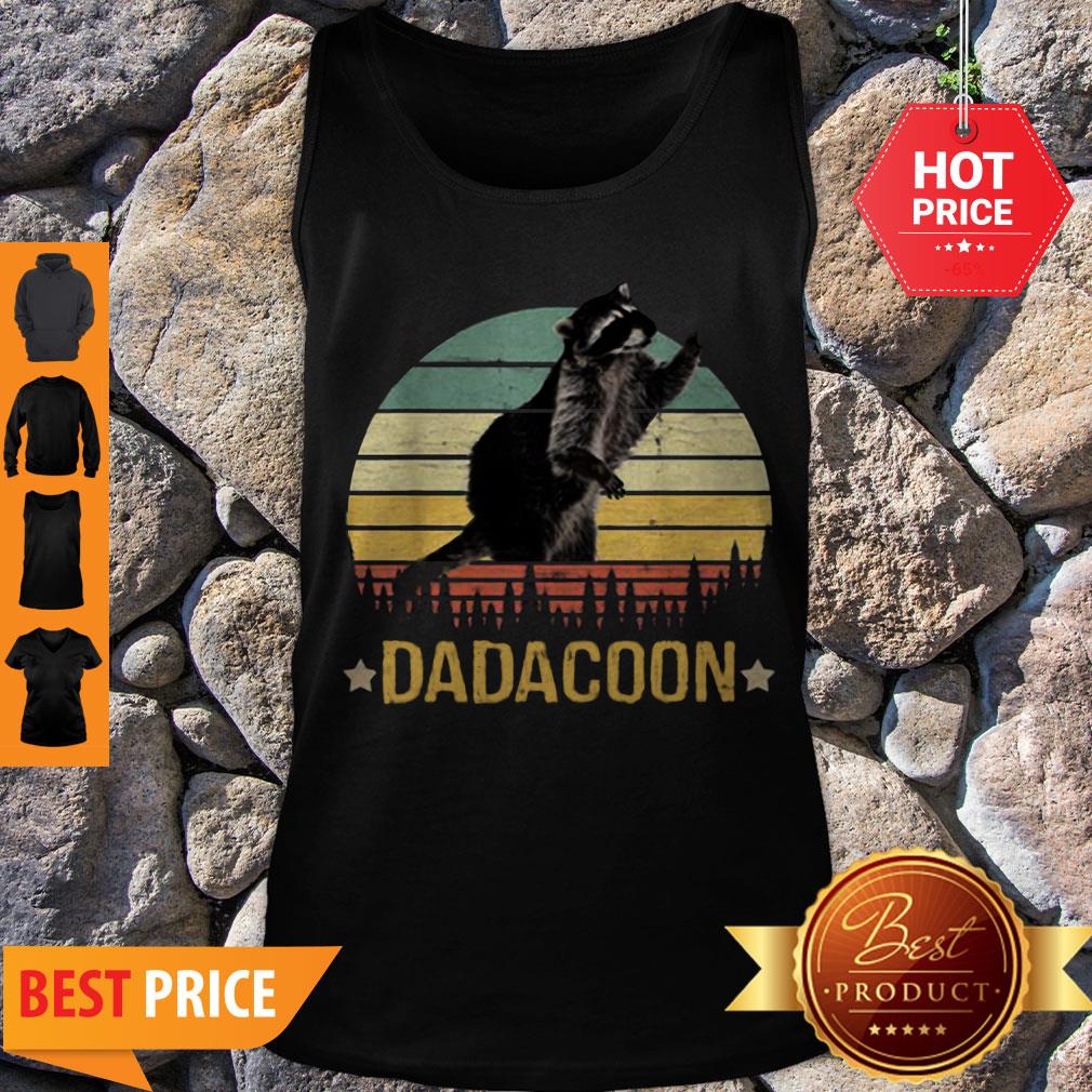 Beautiful Dadacoon Raccoon Fathers Day 2020 Sunset Shirt - Image 4