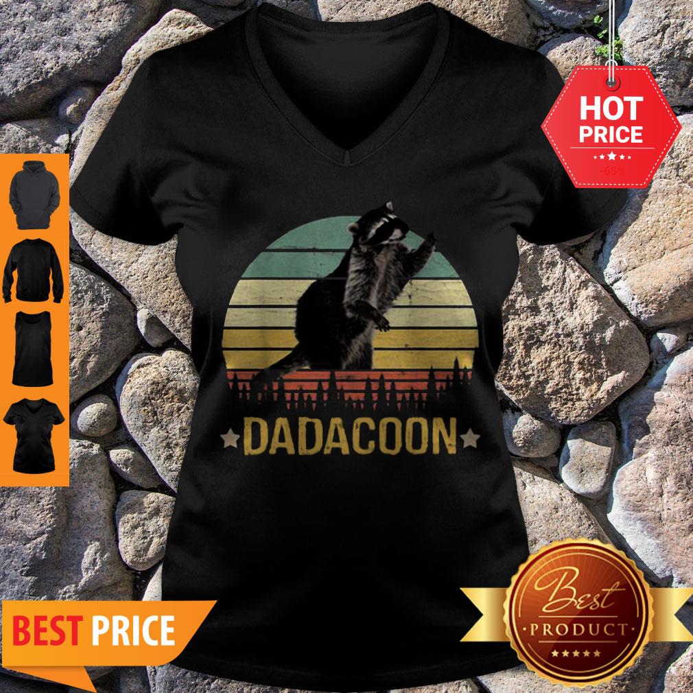Beautiful Dadacoon Raccoon Fathers Day 2020 Sunset Shirt - Image 5