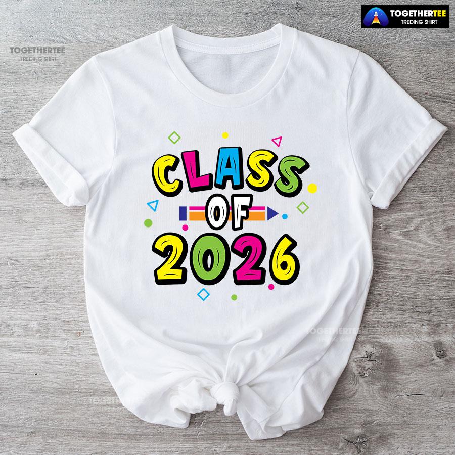 Class Of 2026 Crayon Student Back To School T-Shirt