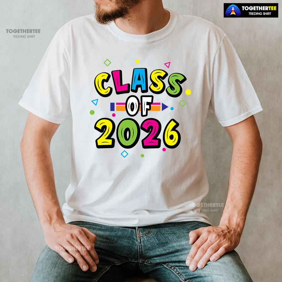 Class Of 2026 Crayon Student Back To School T-Shirt - Image 2