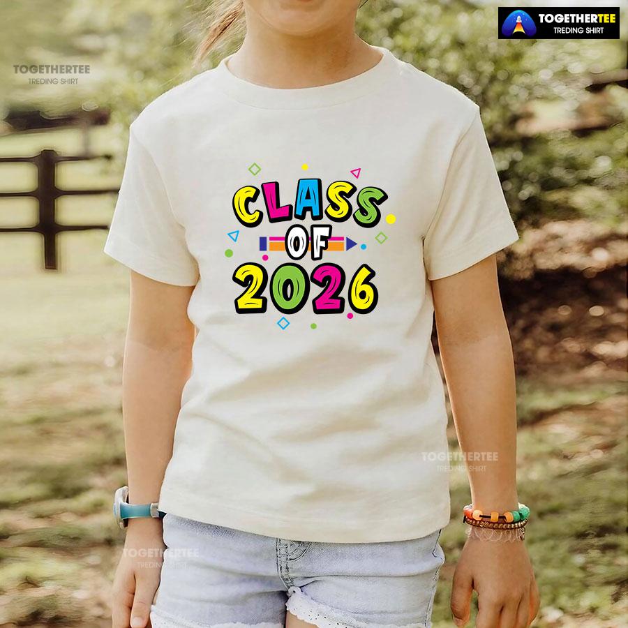 Class Of 2026 Crayon Student Back To School T-Shirt - Image 4