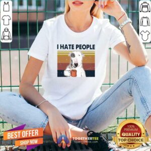 Alternative view of Awesome Bull Terrier I Hate People Vintage Shirt