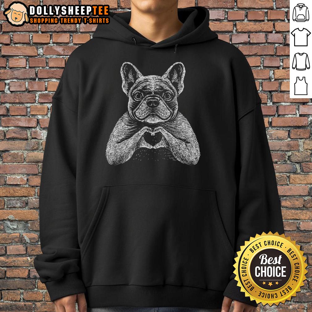 Nice French Bulldog Heart Amour T-Shirt - Image 2