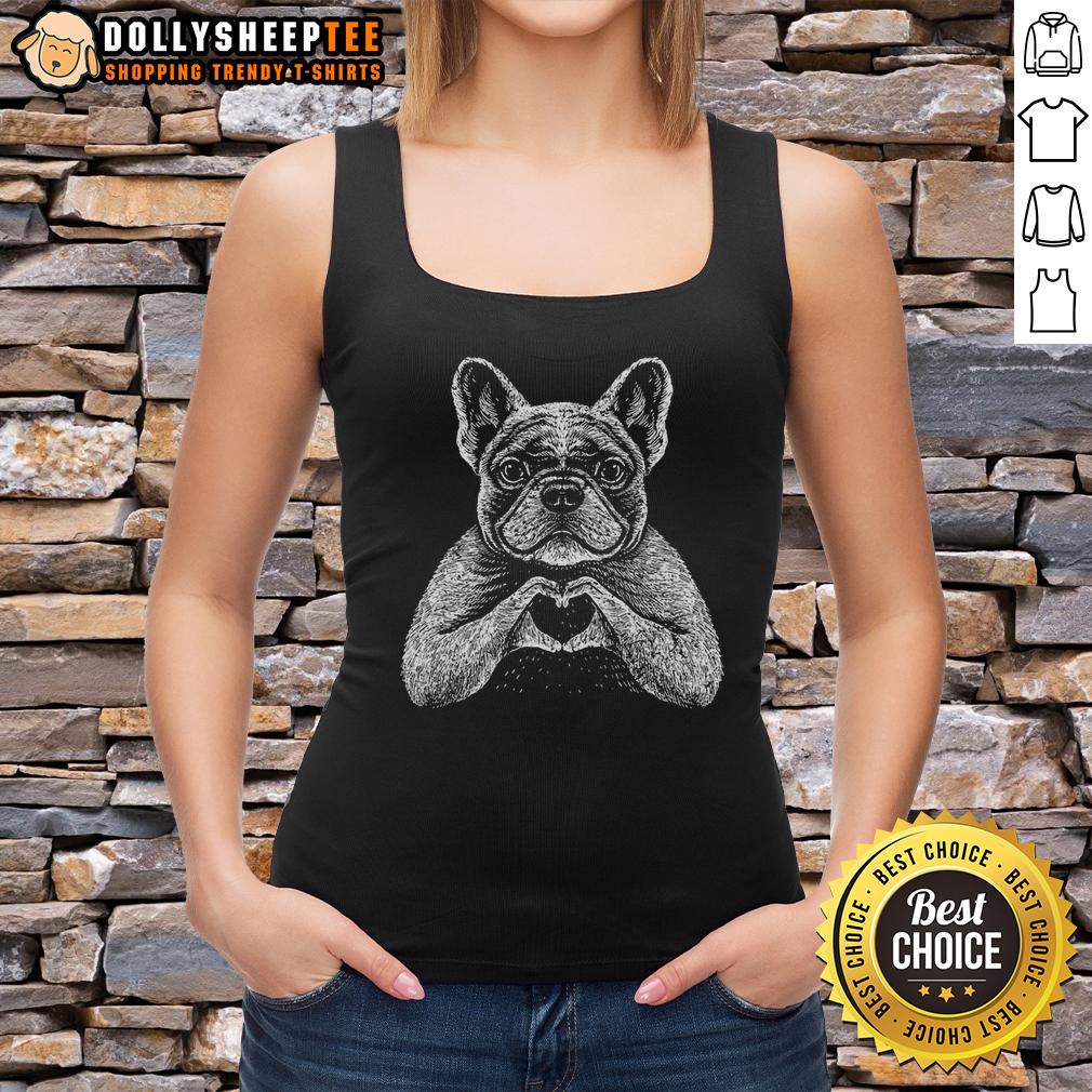Nice French Bulldog Heart Amour T-Shirt - Image 4