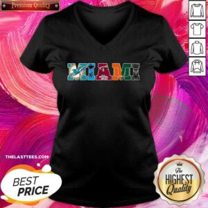 Alternative view of Love Miami Hurricanes Miami Dolphins Miami Heat Inter Shirt