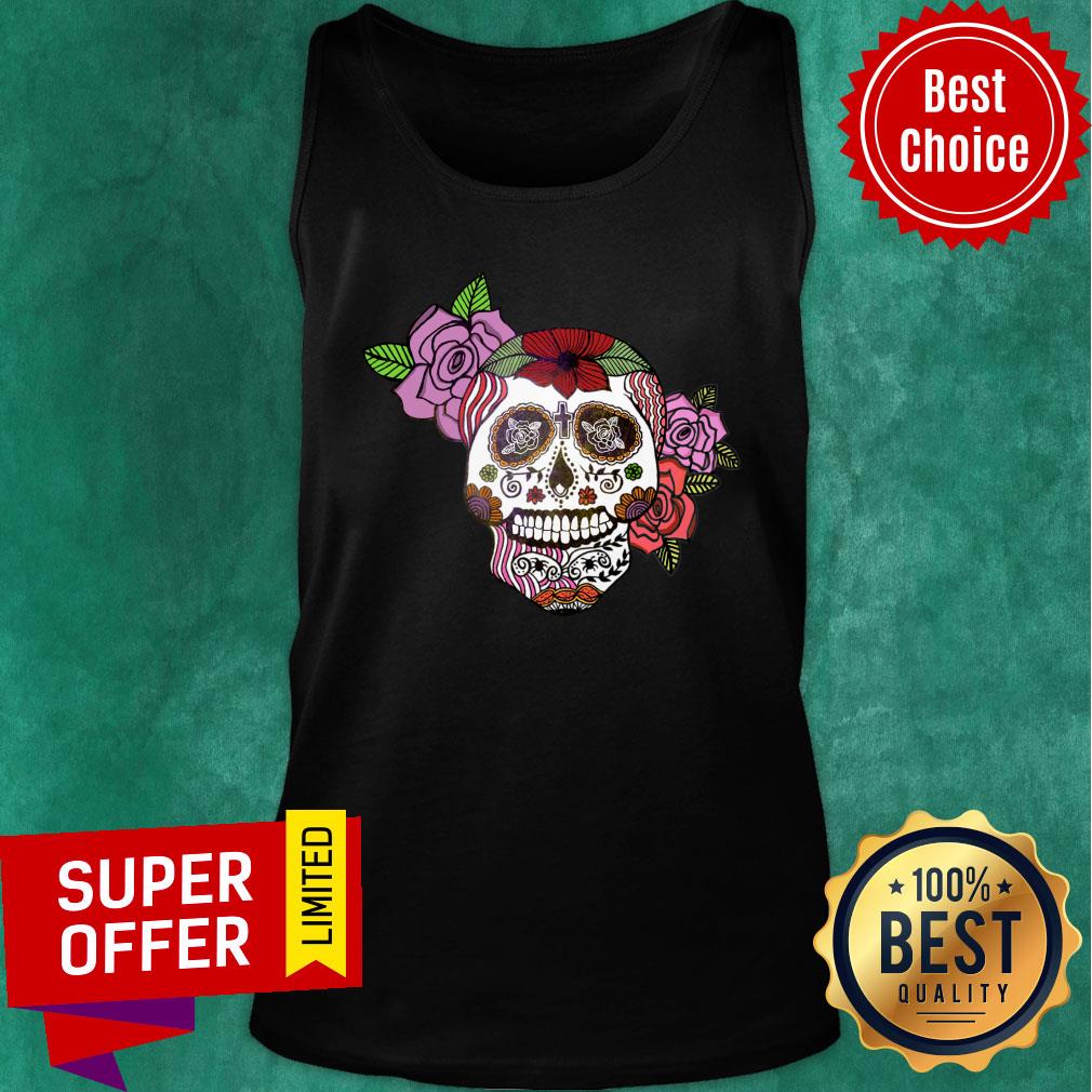 Sugar Skull Day Of The Dead Dia De Muertos Shirt - Image 4