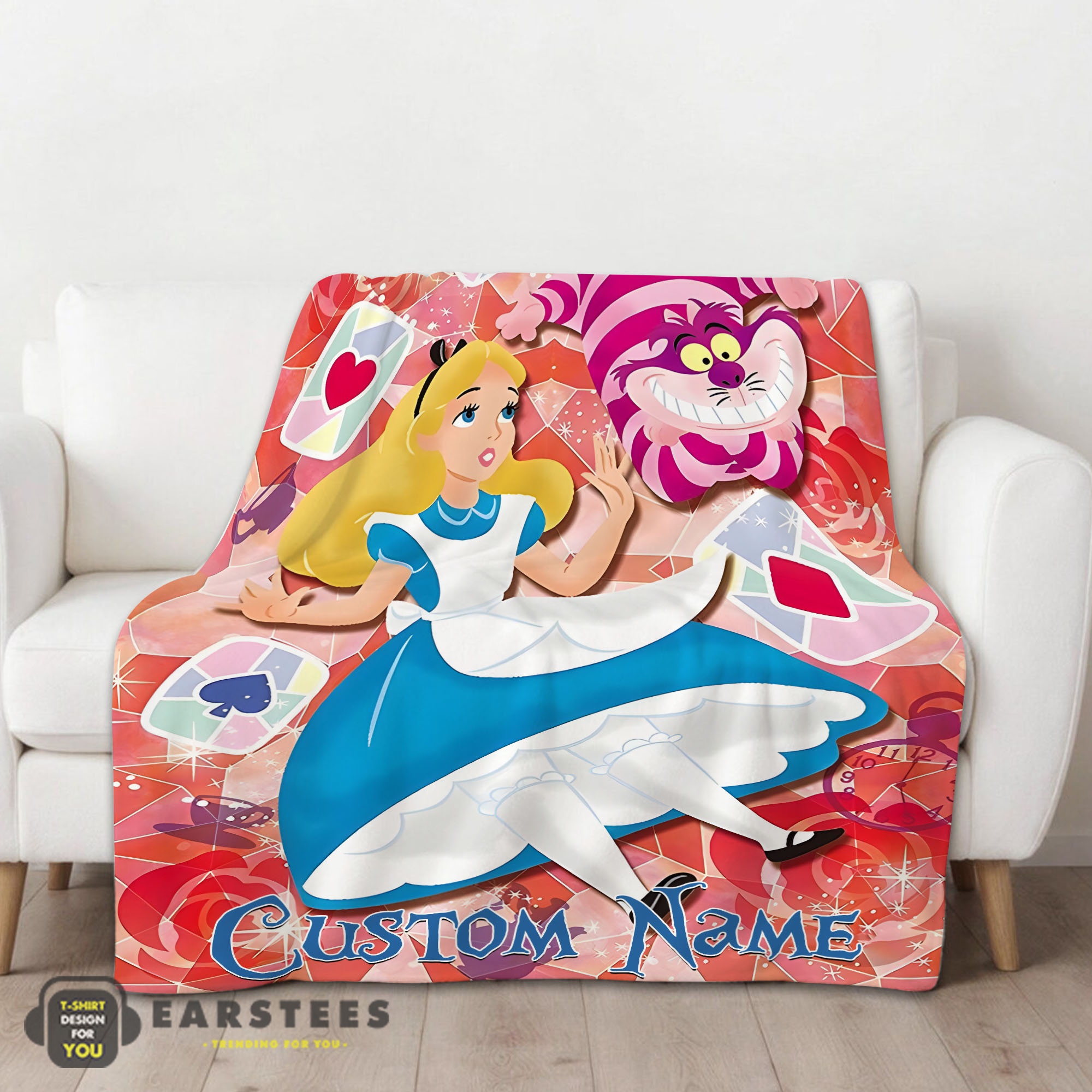 Good Disney Cheshire Cat Alice In Wonderland Blanket Fleece Customized Blanket - Image 2
