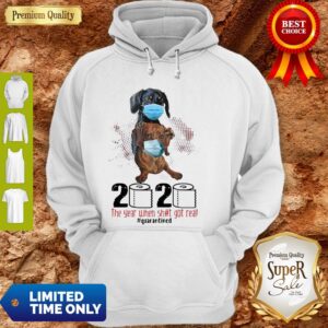 Alternative view of Nice Dachshunds Mask 2020 The Year When Shit Got Real Quarantined Coronavirus Shirt