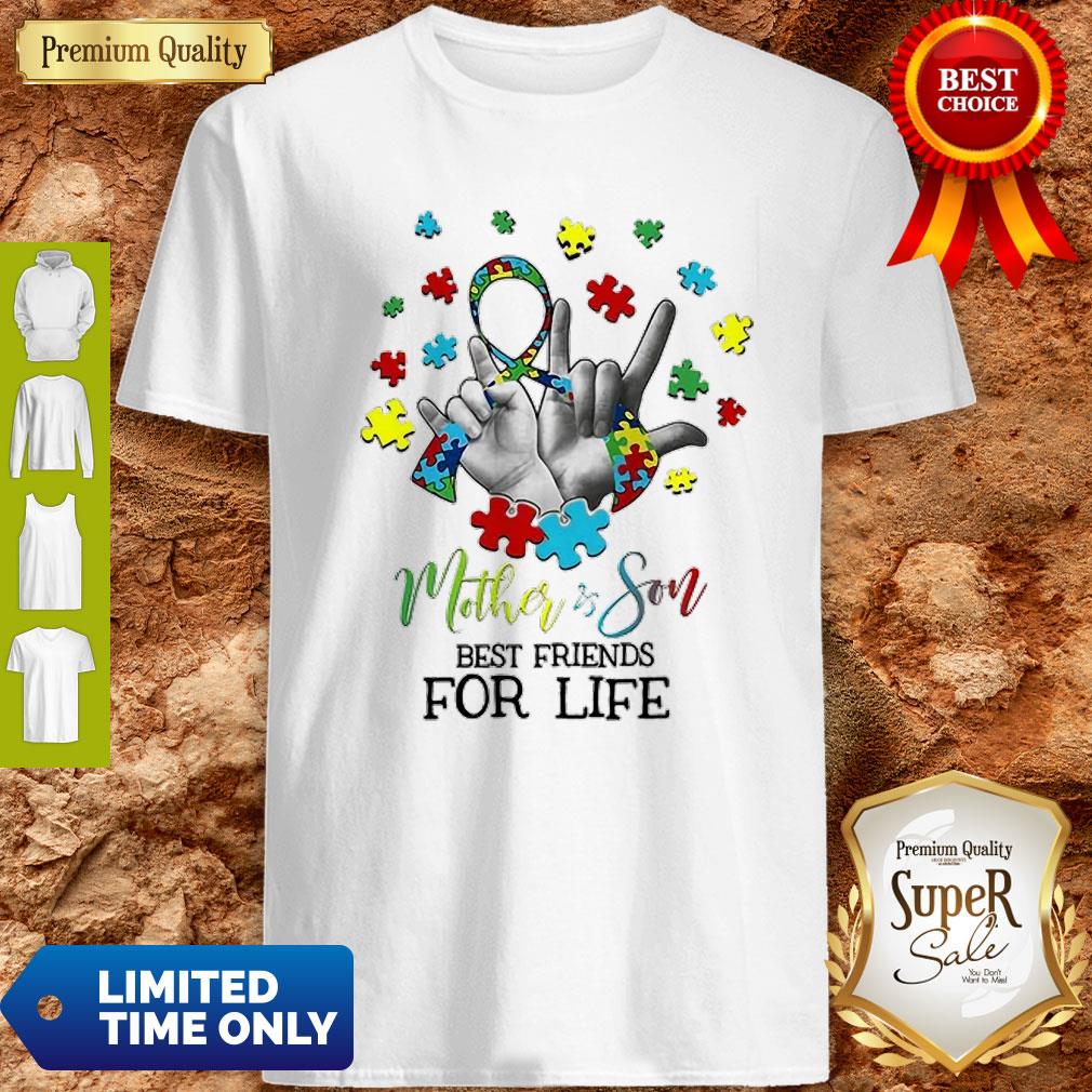 Nice Mother & Son Best Friends For Life Awareness Autism Shirt