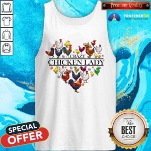 Alternative view of Crazy Chicken Lady Heart Shirt