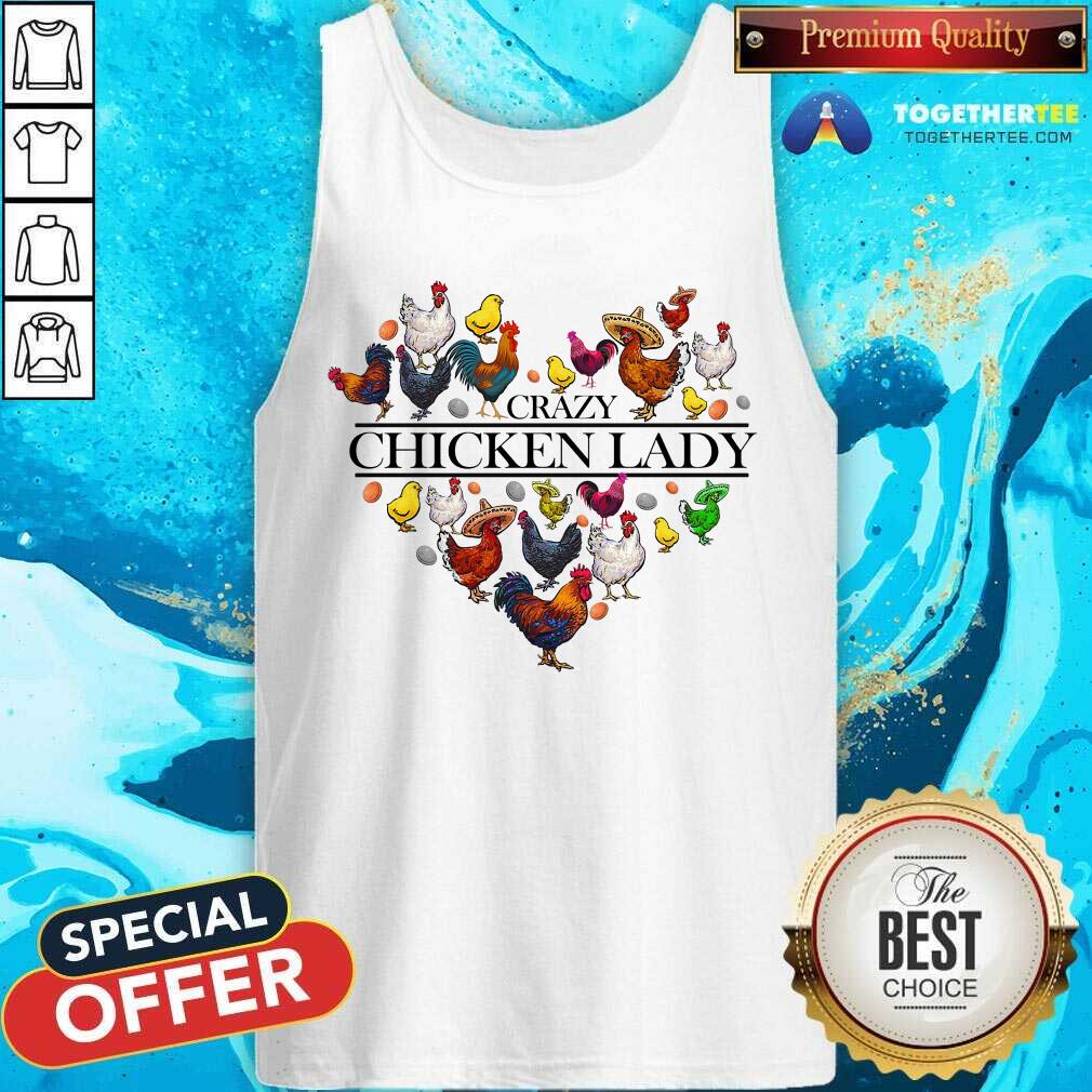 Crazy Chicken Lady Heart Shirt - Image 2