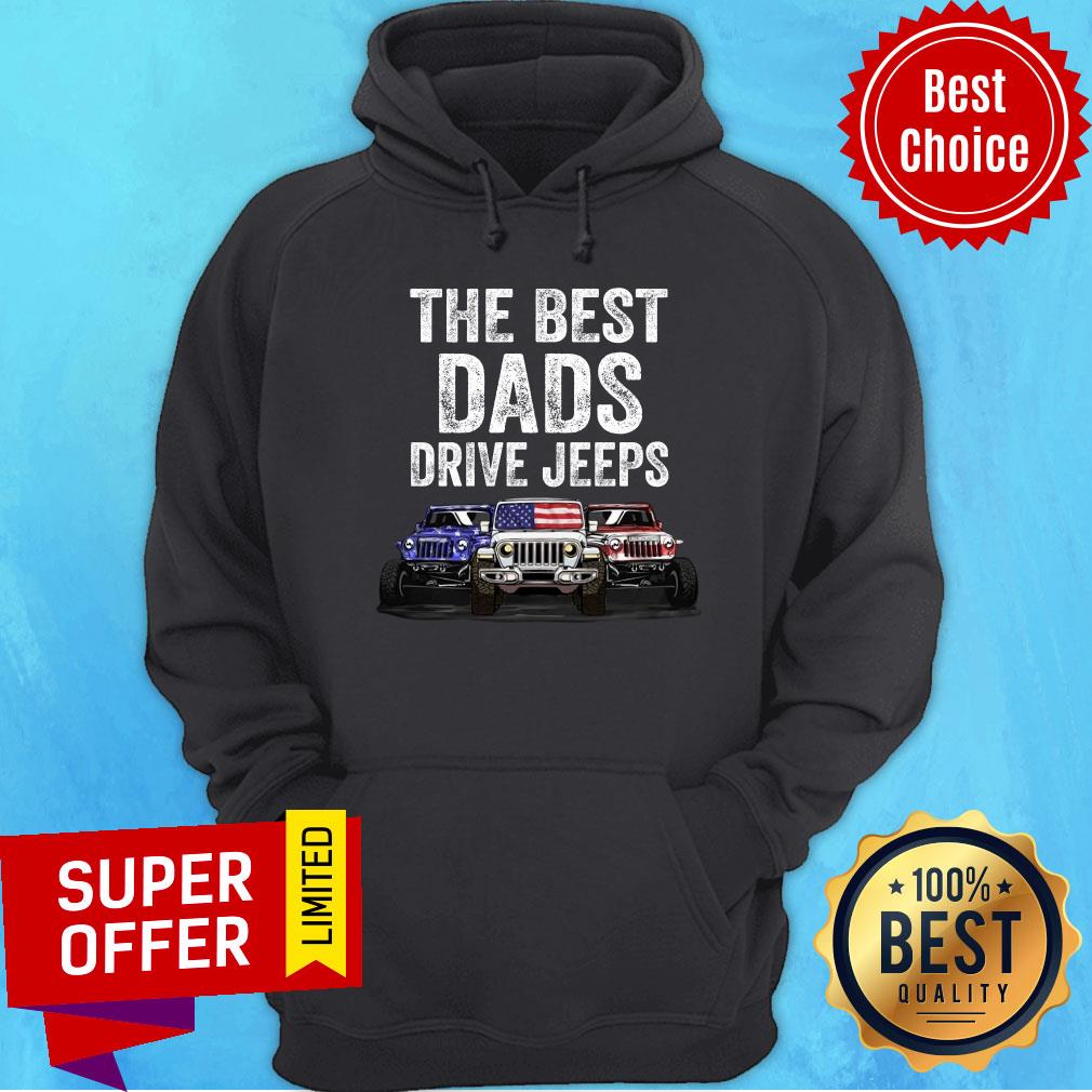 The Best Dads Drive Jeeps American Flag Shirt - Image 4
