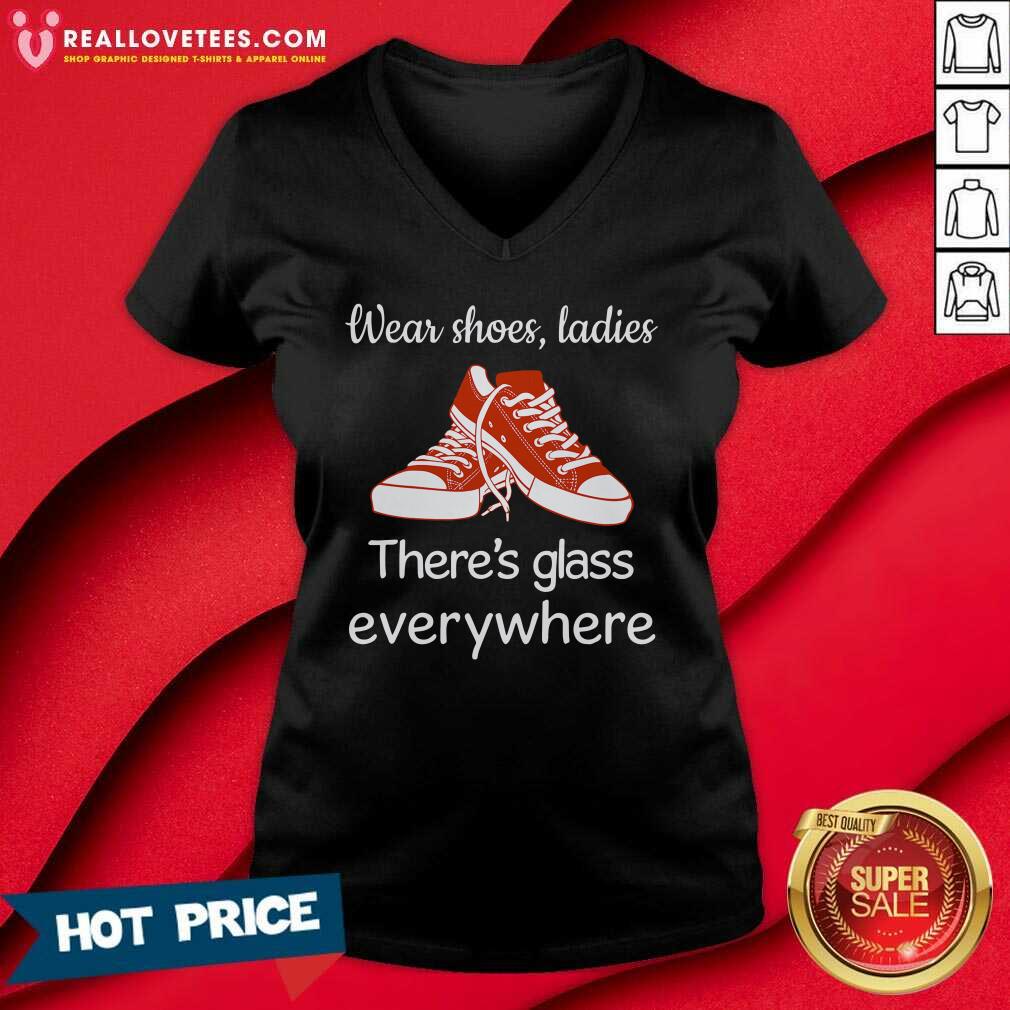 Official Wear Shoes Ladies There’s Glass Everywhere With Kamala Harris 2021 Shirt - Image 5