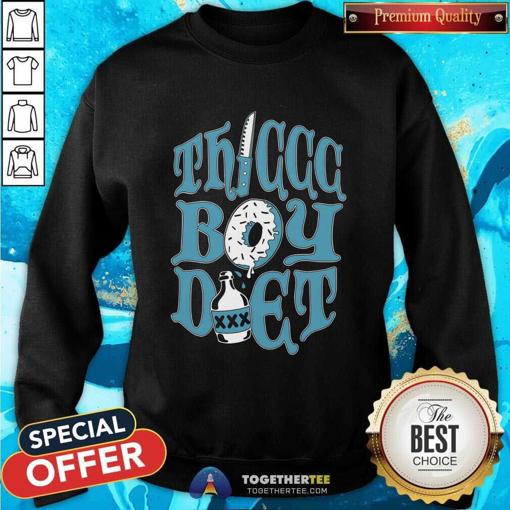Thiccc Boy Diet Knife Donut Poison T-shirt - Image 4