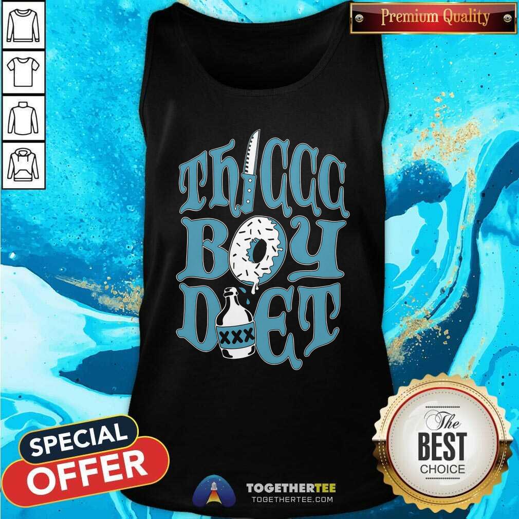 Thiccc Boy Diet Knife Donut Poison T-shirt - Image 3