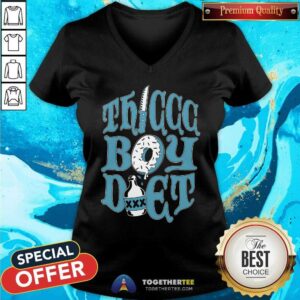 Alternative view of Thiccc Boy Diet Knife Donut Poison T-shirt
