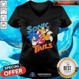 Alternative view of Sonic And Tails Retro Sunset T-shirt