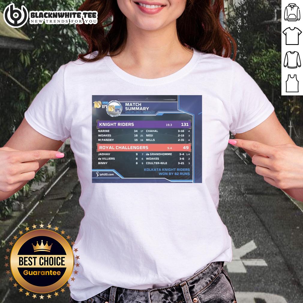 Pretty Knight Riders Vs Royal Challengers Vivo LPL 2017 T-Shirt - Image 3