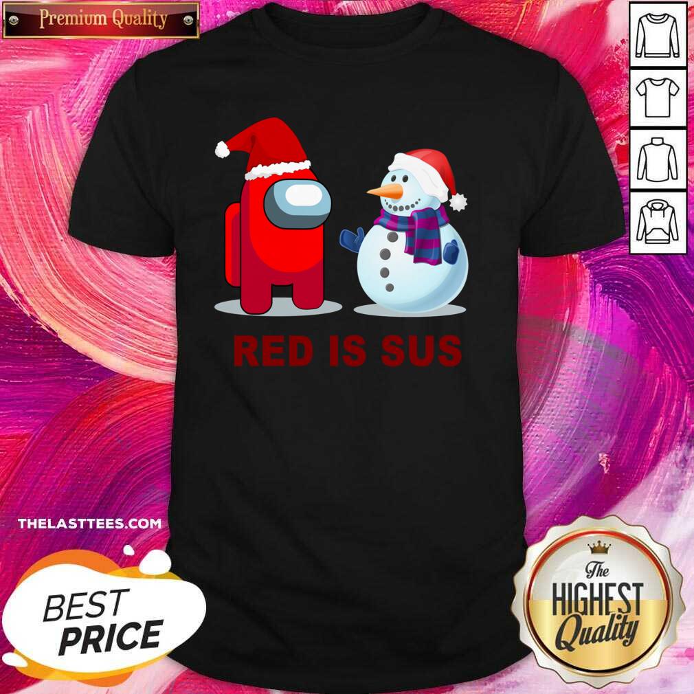 Good Red Is Sus Among Us Christmas Game Among Us Xmax Shirt