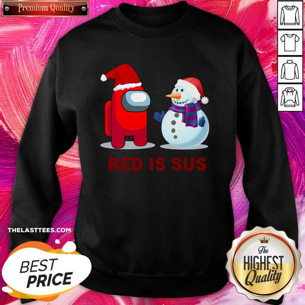 Good Red Is Sus Among Us Christmas Game Among Us Xmax Shirt - Image 4