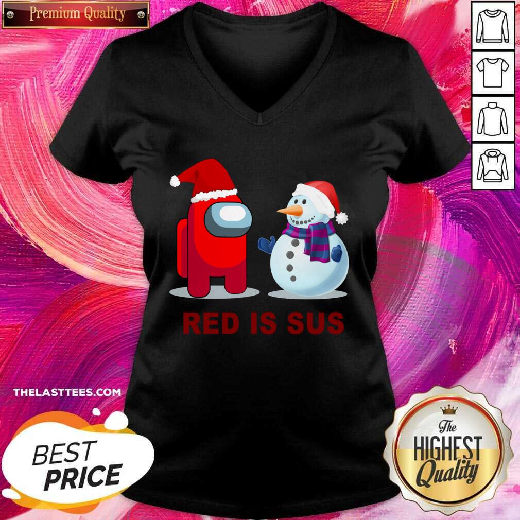 Good Red Is Sus Among Us Christmas Game Among Us Xmax Shirt - Image 2