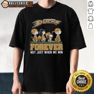 Original Peanuts X Anaheim Ducks Abbey Road Forever Not Just When We Win T-Shirt
