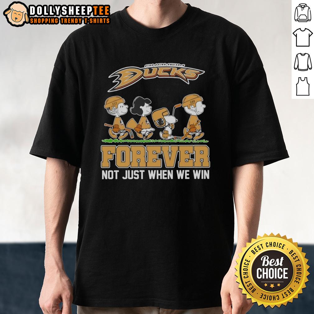 Original Peanuts X Anaheim Ducks Abbey Road Forever Not Just When We Win T-Shirt