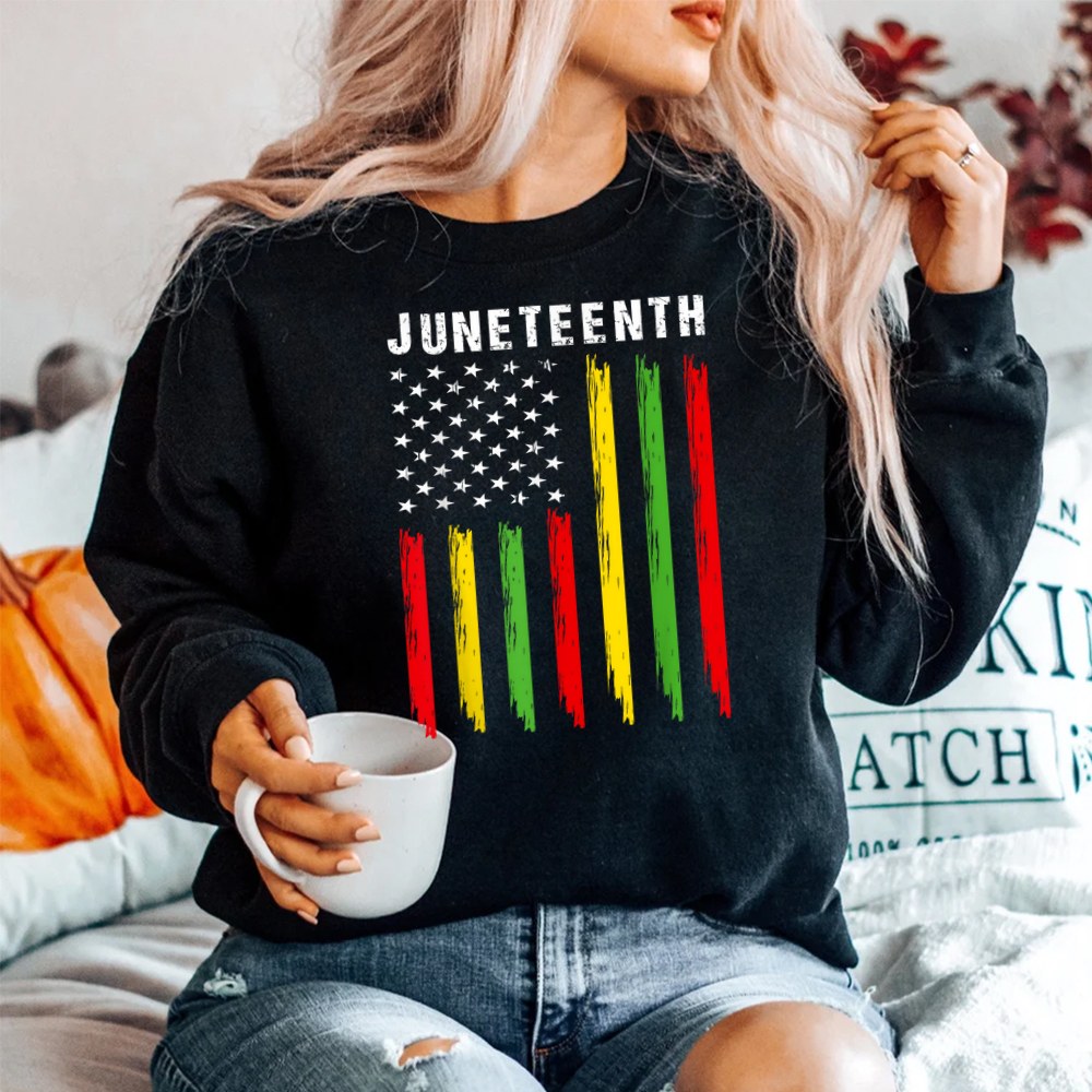 African American Flag Juneteenth Shirt - Image 2
