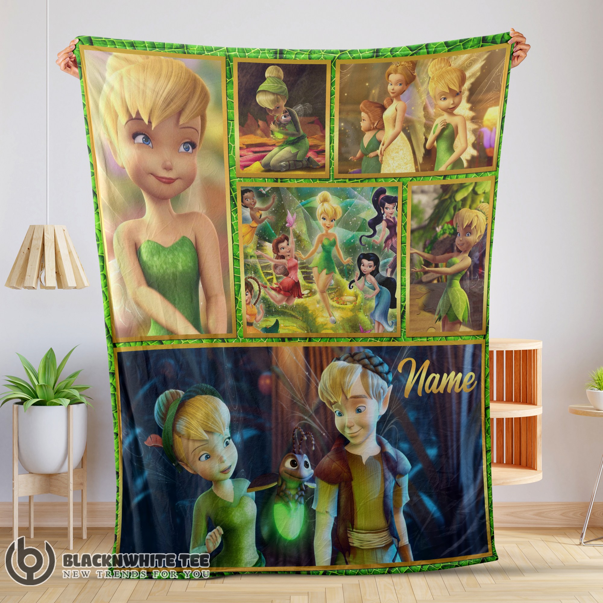 Top Cute Pretty Disney Cartoon Tinker Bell Cute Blanket Fleece Customized Blanket