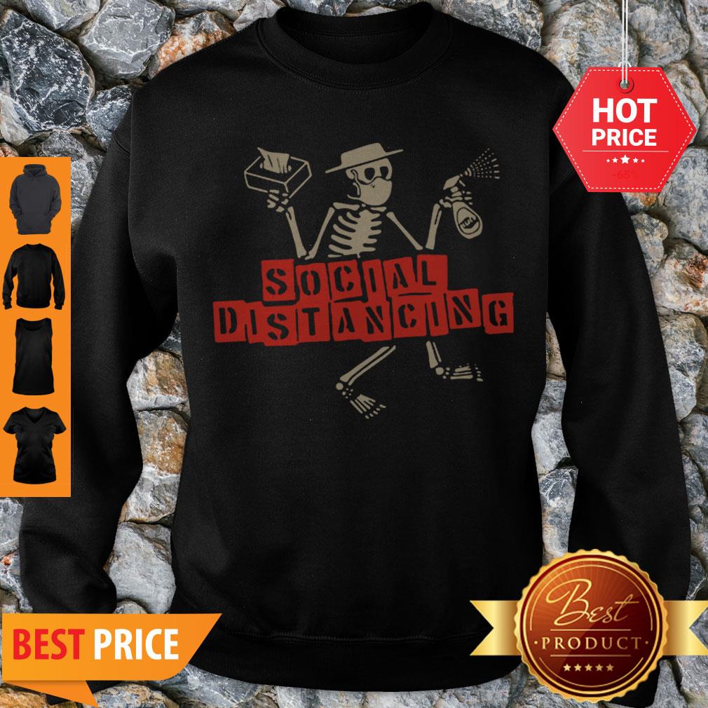Nice Skeleton Social Distancing Coronavirus Shirt - Image 2