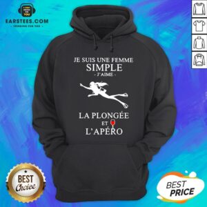 Alternative view of Premium Scuba Diving Je Suis Une Femme Simple J’aime La Plongée Et L’apéro Shirt