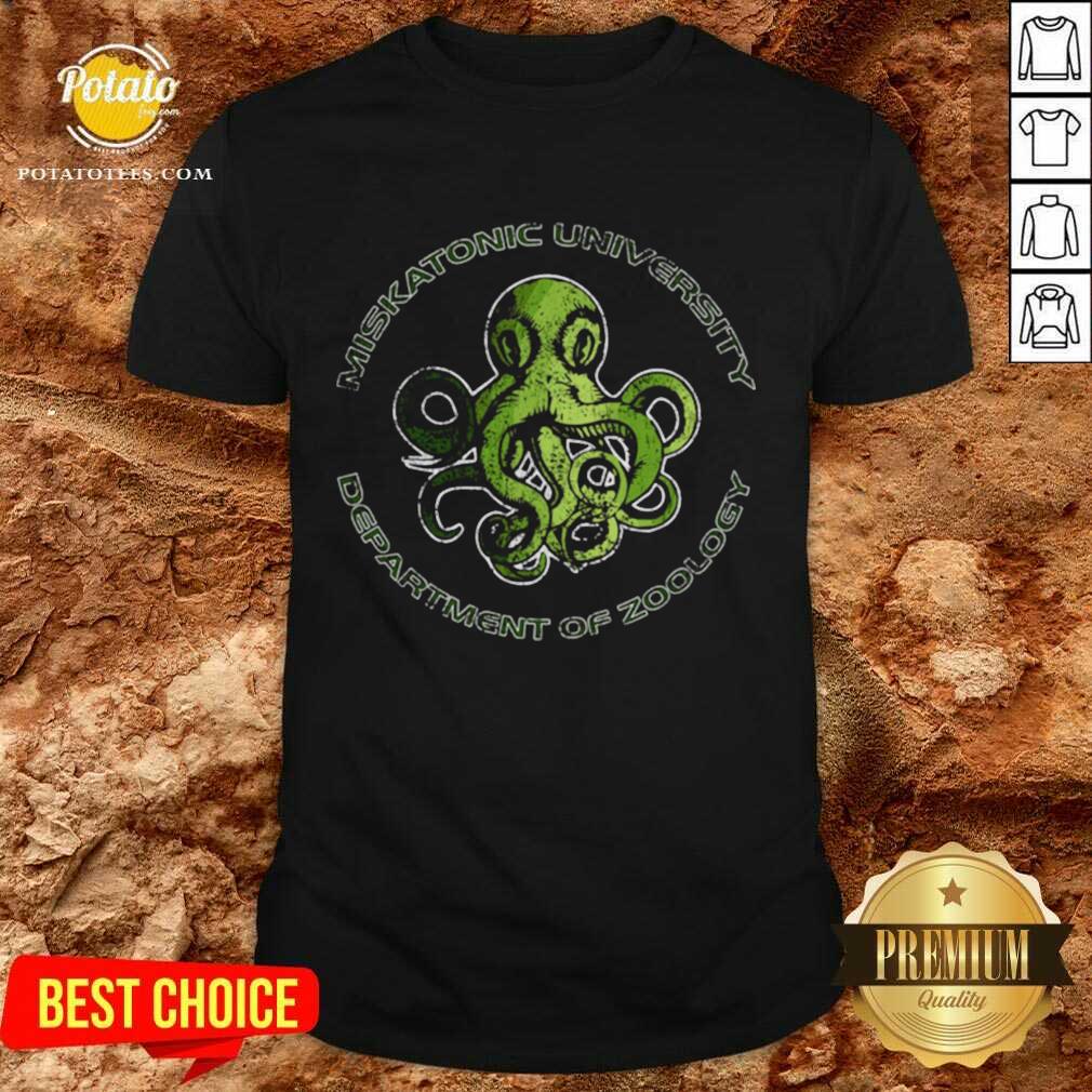 Nice Cthulhu Lovecraft Miskatonic University Department Of Zoology Shirt