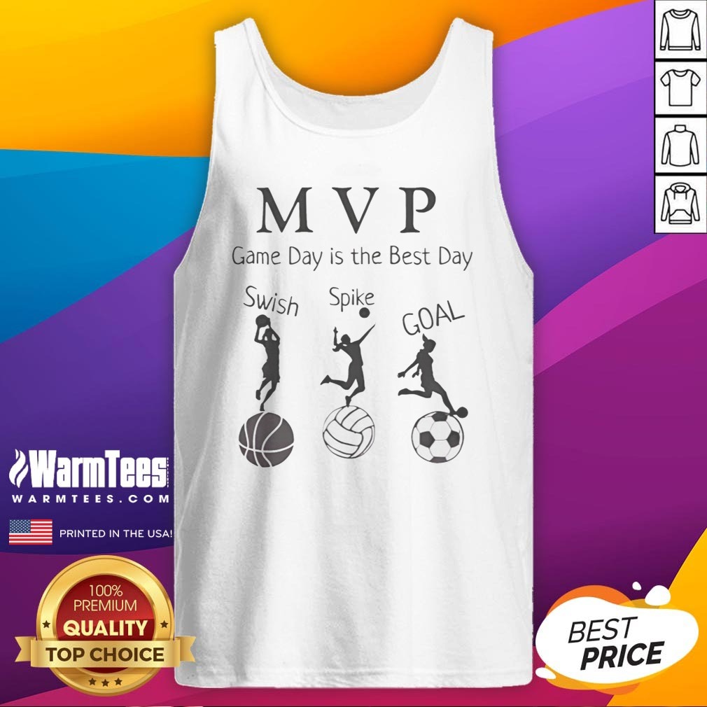 Pretty MVP Game Day Is The Best Day Swish Spike Coal Shirt - Image 5