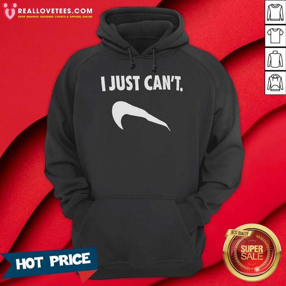 Funny I Just Can'T Slogan Phrase Typography Shirt - Image 4