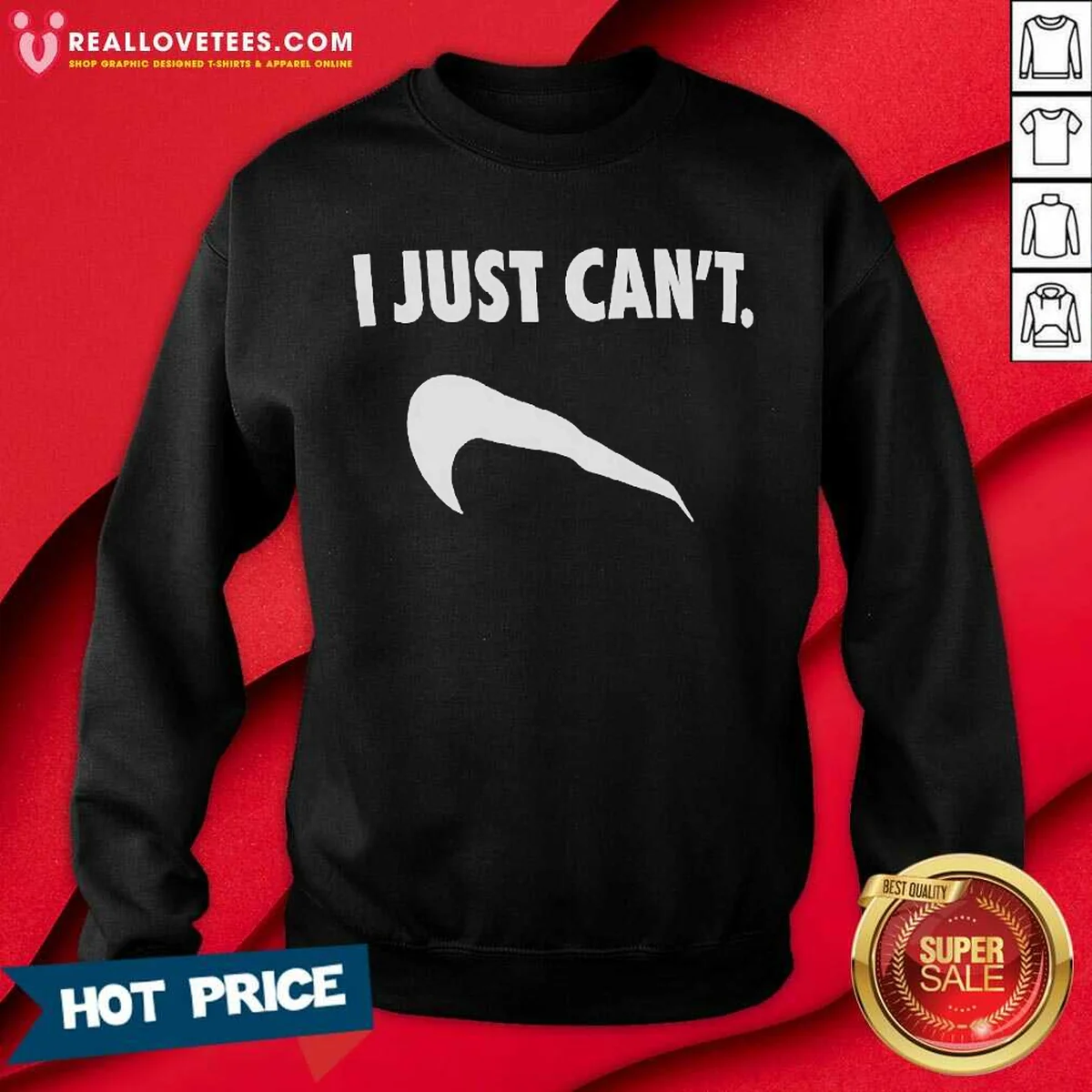 Funny I Just Can'T Slogan Phrase Typography Shirt - Image 3