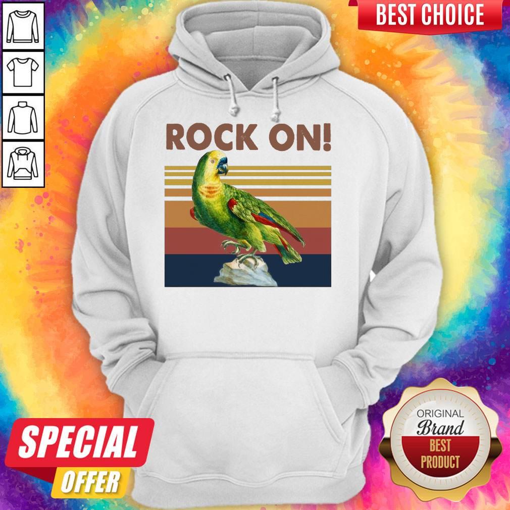 Official Parrot Rock On Vintage Shirt - Image 2