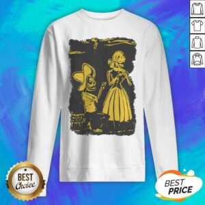 Alternative view of Day Of The Dead Día De Muertos Skeletons Couple Shirt