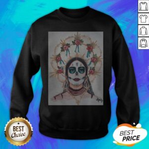 Alternative view of Dia De Los Muertos Day Of The Dead Sugar Skull Premium Scoop Shirt