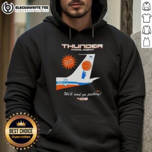 Alternative view of Awesome Oklahoma City Thunder NBA Thunder Travel Agency We'll Send Ya Packing 405 T-Shirt