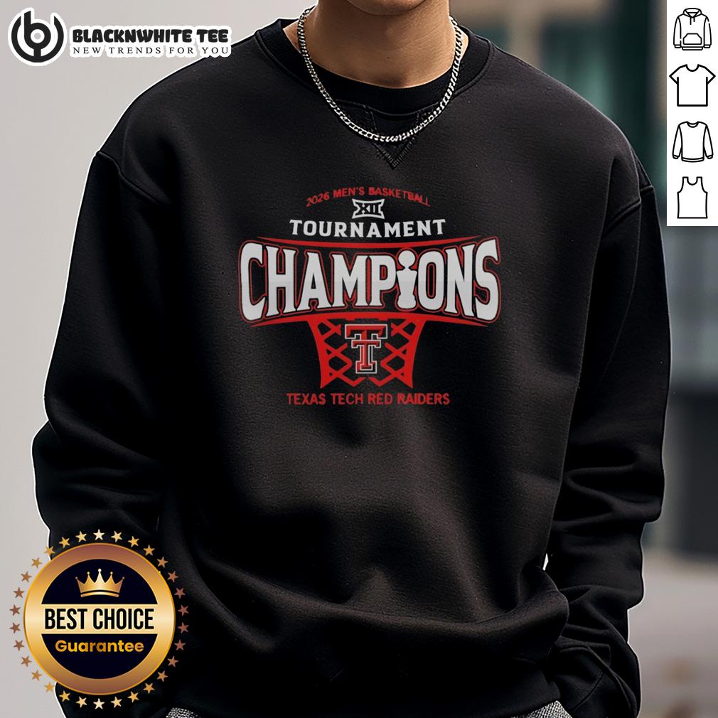 Original Texas Tech Red Raiders Mens Basketball 2026 Big 12 Conference Tournament Champions T-Shirt - Image 5