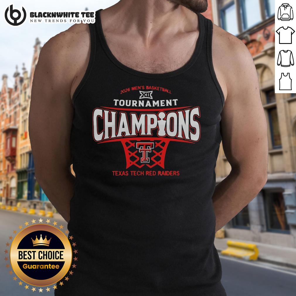 Original Texas Tech Red Raiders Mens Basketball 2026 Big 12 Conference Tournament Champions T-Shirt - Image 4