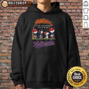 Awesome Washington Nationals X Peanuts Snoopy And Friends Autumn It's The Most Wonderful Time T-Shirt